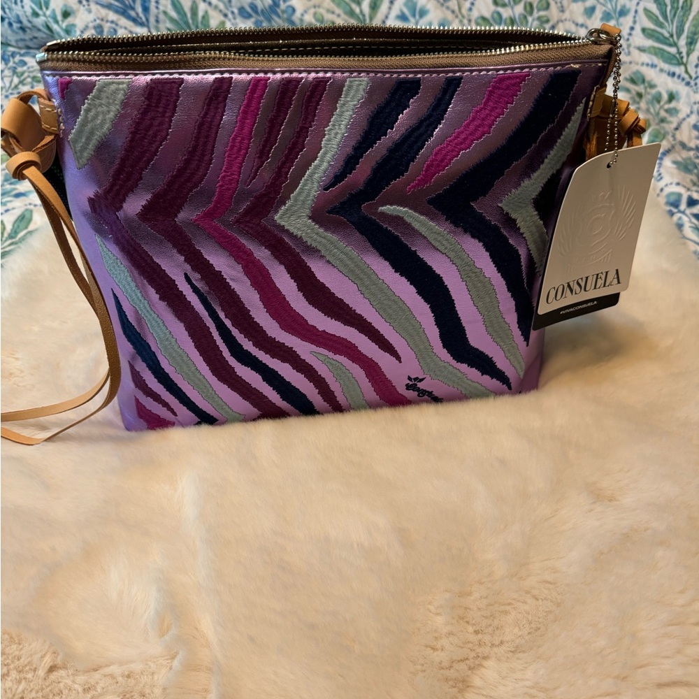 Consuela Val Downtown crossbody.  NWT Multicolored purple.